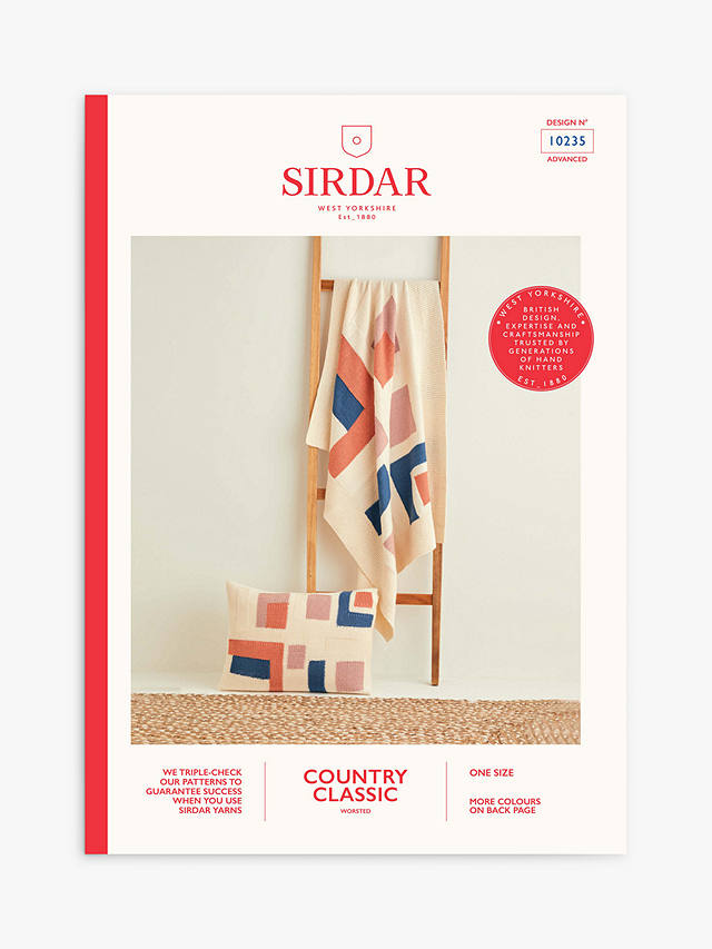 Sirdar Country Classic Worsted Geometric Blanket Knitting Pattern