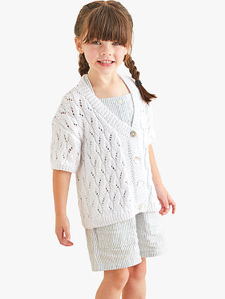 Sirdar Snuggly DK Cotton Wave Child's Cardigan Knitting Pattern, 2576