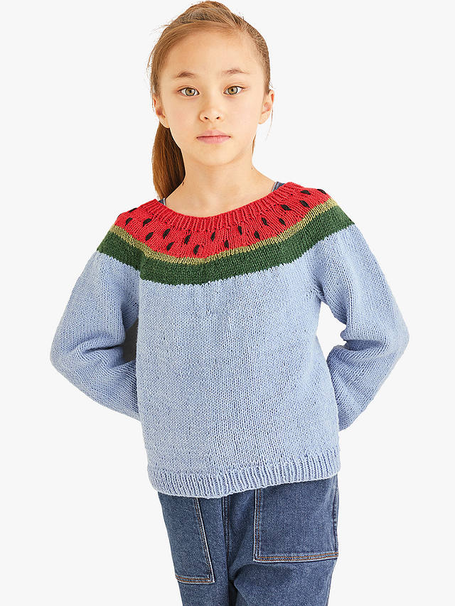 Sirdar Snuggly DK Child's Watermelon Sweater Knitting Pattern, 2567