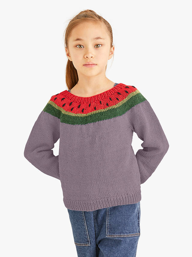 Sirdar Snuggly DK Child's Watermelon Sweater Knitting Pattern, 2567