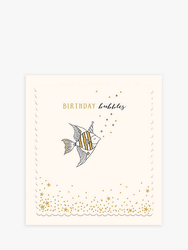 The Proper Mail Company Fish in Bubbles Birthday Card