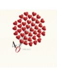 Woodmansterne Heart Balloons Ruby 40th Anniversary Card