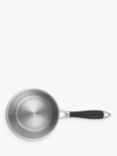 John Lewis 'The Pan' Stainless Steel Saucepans with Glass Lids Set, 3 Piece