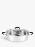 John Lewis & Partners 'The Pan' Stainless Steel Shallow Casserole, 28cm