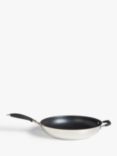 John Lewis & Partners 'The Pan' Stainless Steel Non-Stick Frying Pan with Helper Handle, 32cm