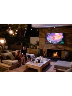 Samsung The Terrace (2020) QLED HDR 2000 4K Ultra HD Smart Outdoor TV, 55 inch with TVPlus, Black