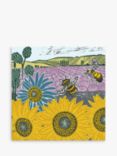 Art File Sunflowers & Bees Blank Greeting Card
