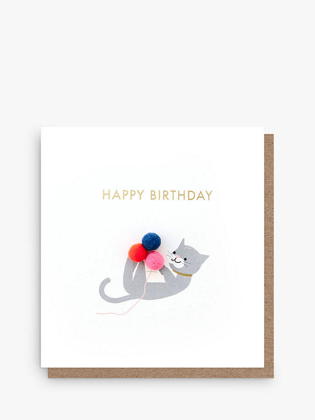 Caroline Gardner Mini Pom Cat Birthday Card