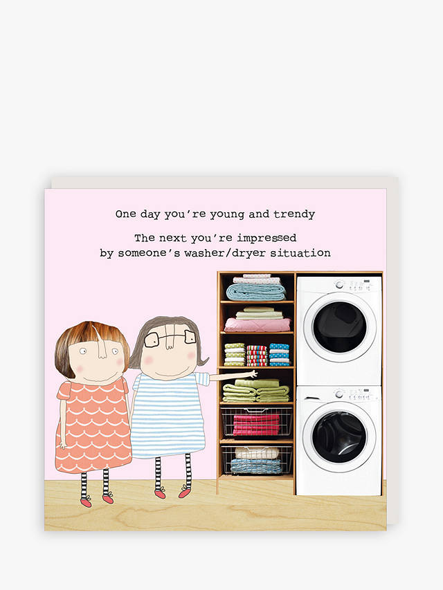 Rosie Made A Thing Washer & Dryer Blank Greeting Card