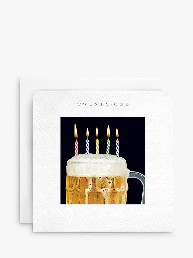 Susan O'Hanlon Beer & Candles 21st Birthday Card