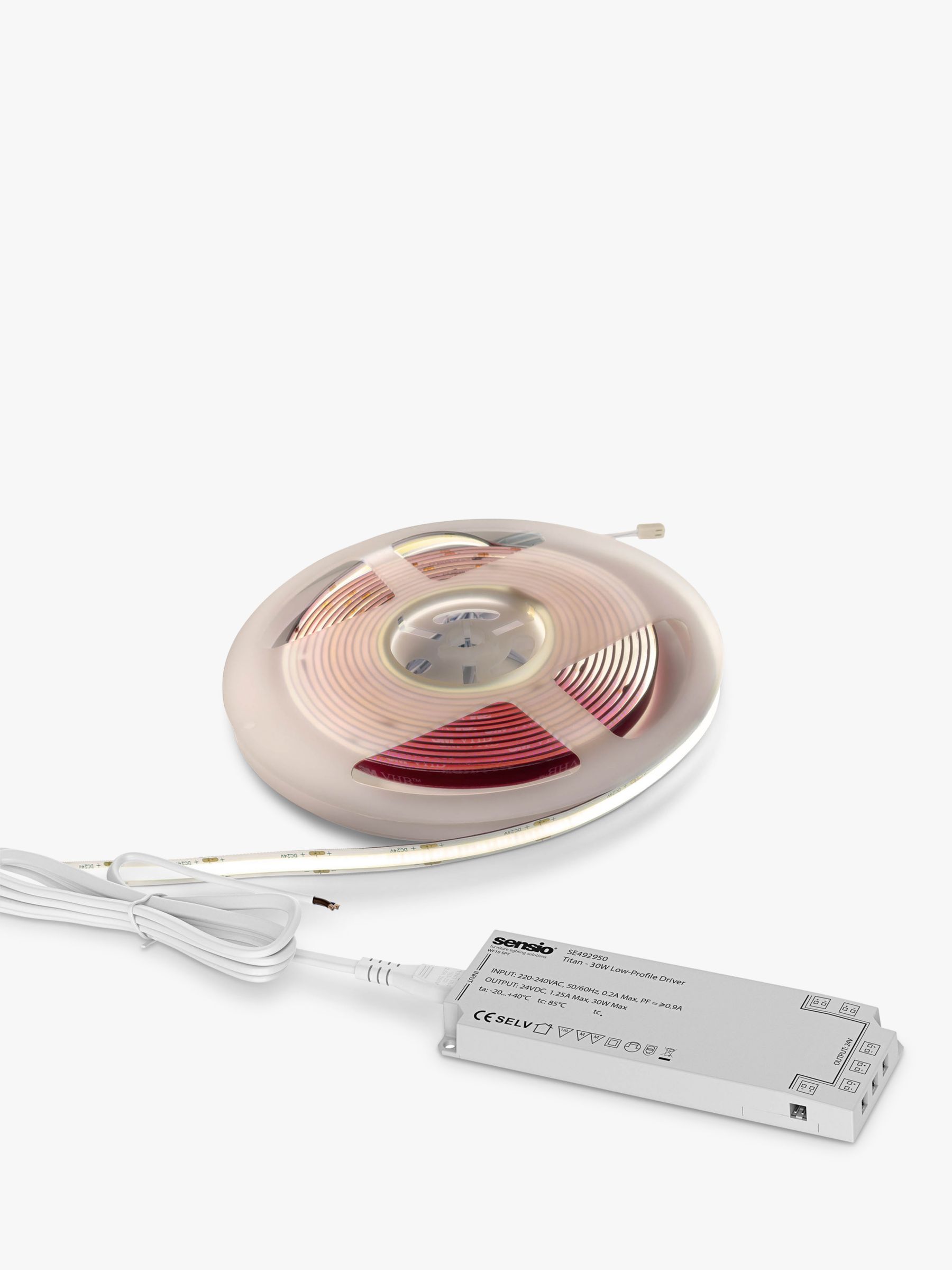 Sensio Polar LED Flexible Kitchen Cabinet Strip Light Reel & Driver, 5m, White