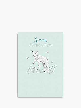 Woodmansterne Lamb & Foliage Son Easter Card