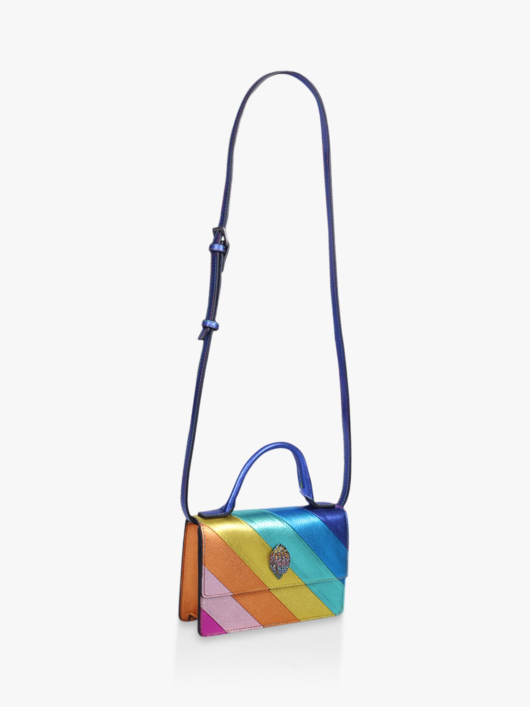 Kurt Geiger London Shoreditch Mini Rainbow Leather Cross Body Bag