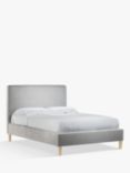 John Lewis Emily Upholstered Bed Frame, Double, Deep Velvet Steel