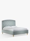 John Lewis Rouen Upholstered Bed Frame, King Size, Soft Touch Chenille Duck Egg