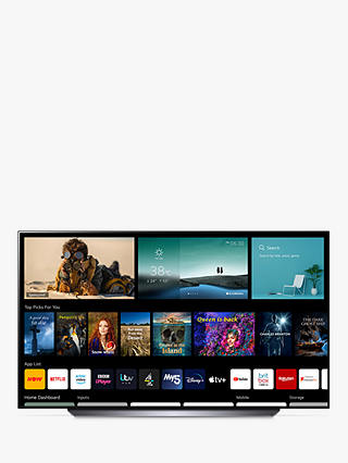 LG OLED65C14LB (2021) OLED HDR 4K Ultra HD Smart TV, 65 inch with Freeview Play/Freesat HD & Dolby Atmos, Black