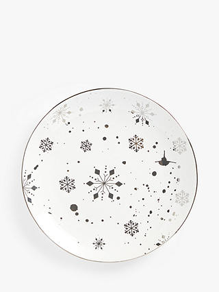 John Lewis & Partners Snow Stoneware Side Plate, 20cm