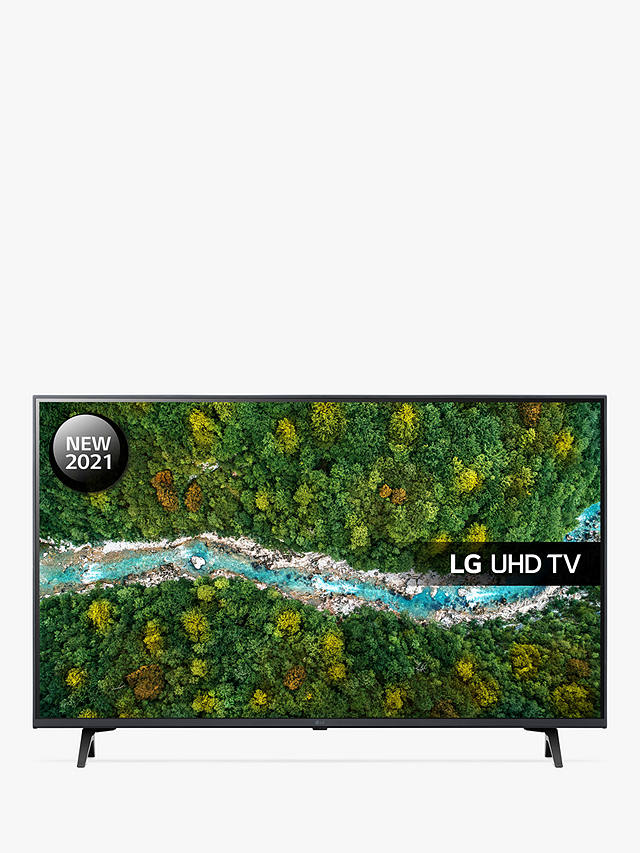 LG 43UP77006LB (2021) LED HDR 4K Ultra HD Smart TV, 43 inch with Freeview Play/Freesat HD, Dark Iron Grey