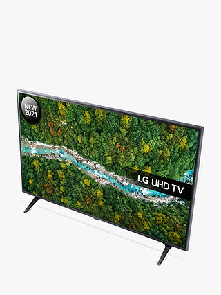LG 43UP77006LB (2021) LED HDR 4K Ultra HD Smart TV, 43 inch with Freeview Play/Freesat HD, Dark Iron Grey