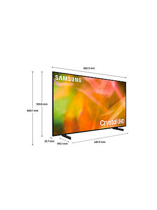 Samsung UE43AU8000 (2021) HDR 4K Ultra HD Smart TV, 43 inch with TVPlus, Black
