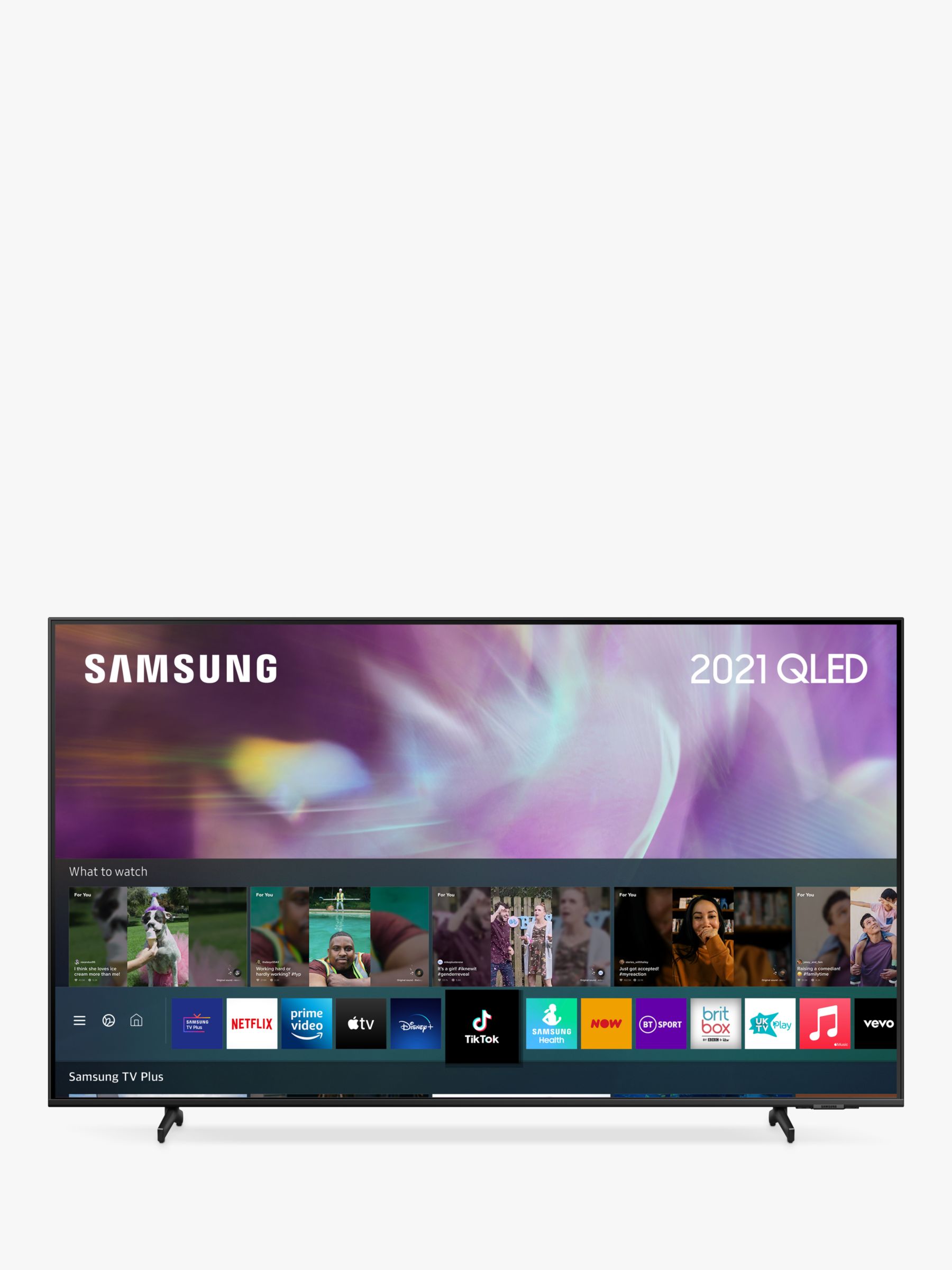 Samsung Qe50q65a 2021 Qled Hdr 4k Ultra Hd Smart Tv 50 Inch With Tvplus Titan Grey