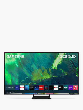 Samsung QE55Q70A (2021) QLED HDR 4K Ultra HD Smart TV, 55 inch with TVPlus/Freesat HD, Black
