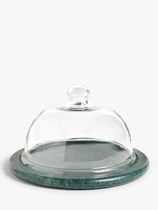 John Lewis Marble & Glass Cheese Dome, Green