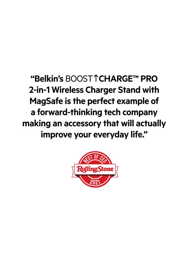 Belkin 3-in-1 Wireless Charger with MagSafe, 15W, Black