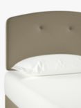 John Lewis Grace Strutted Upholstered Headboard, Small Double, Soft Touch Chenille Mole