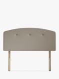 John Lewis Grace Strutted Upholstered Headboard, Super King Size, Cotton Effect Beige