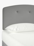 John Lewis Grace Strutted Upholstered Headboard, Small Double, Cotton Effect Grey