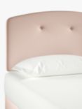 John Lewis Grace Strutted Upholstered Headboard, Double, Cotton Effect Pink