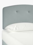 John Lewis Grace Strutted Upholstered Headboard, Double, Soft Touch Chenille Duck Egg