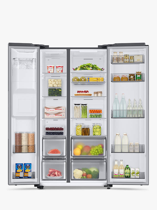 Buy Samsung RS68A8830S9 Freestanding 65/35 American Fridge Freezer, Stainless Steel Online at johnlewis.com