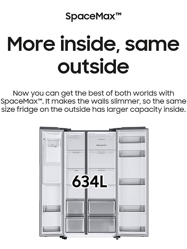 Buy Samsung RS67A8810B1 Freestanding 65/35 American Fridge Freezer, Black Online at johnlewis.com