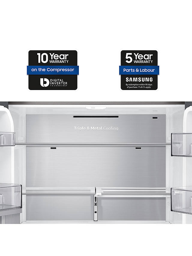 Buy Samsung RF65A977FSR Freestanding 60/40 American Fridge Freezer, Silver Online at johnlewis.com