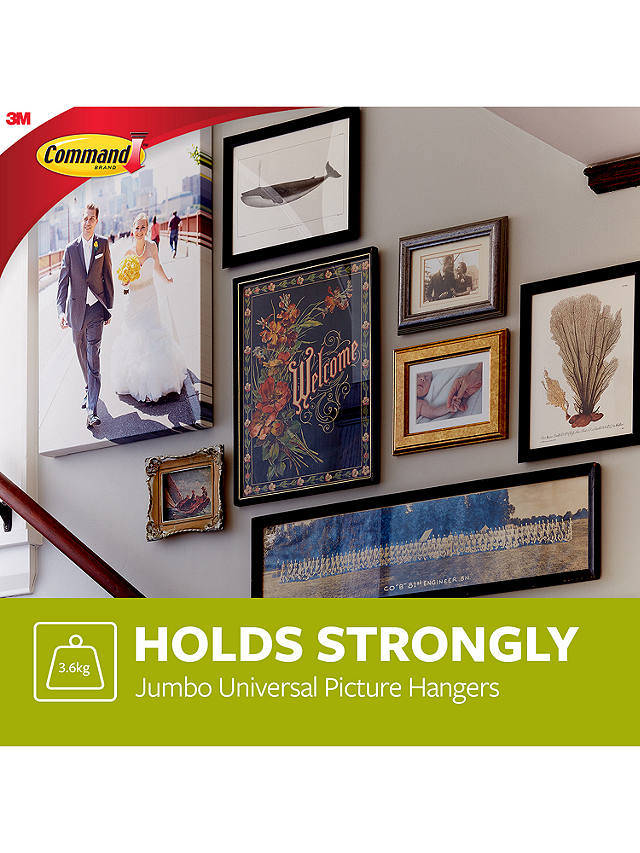 Command Damage-Free Removable Universal Sticky Nail Jumbo Picture Hanger, 1 Picture