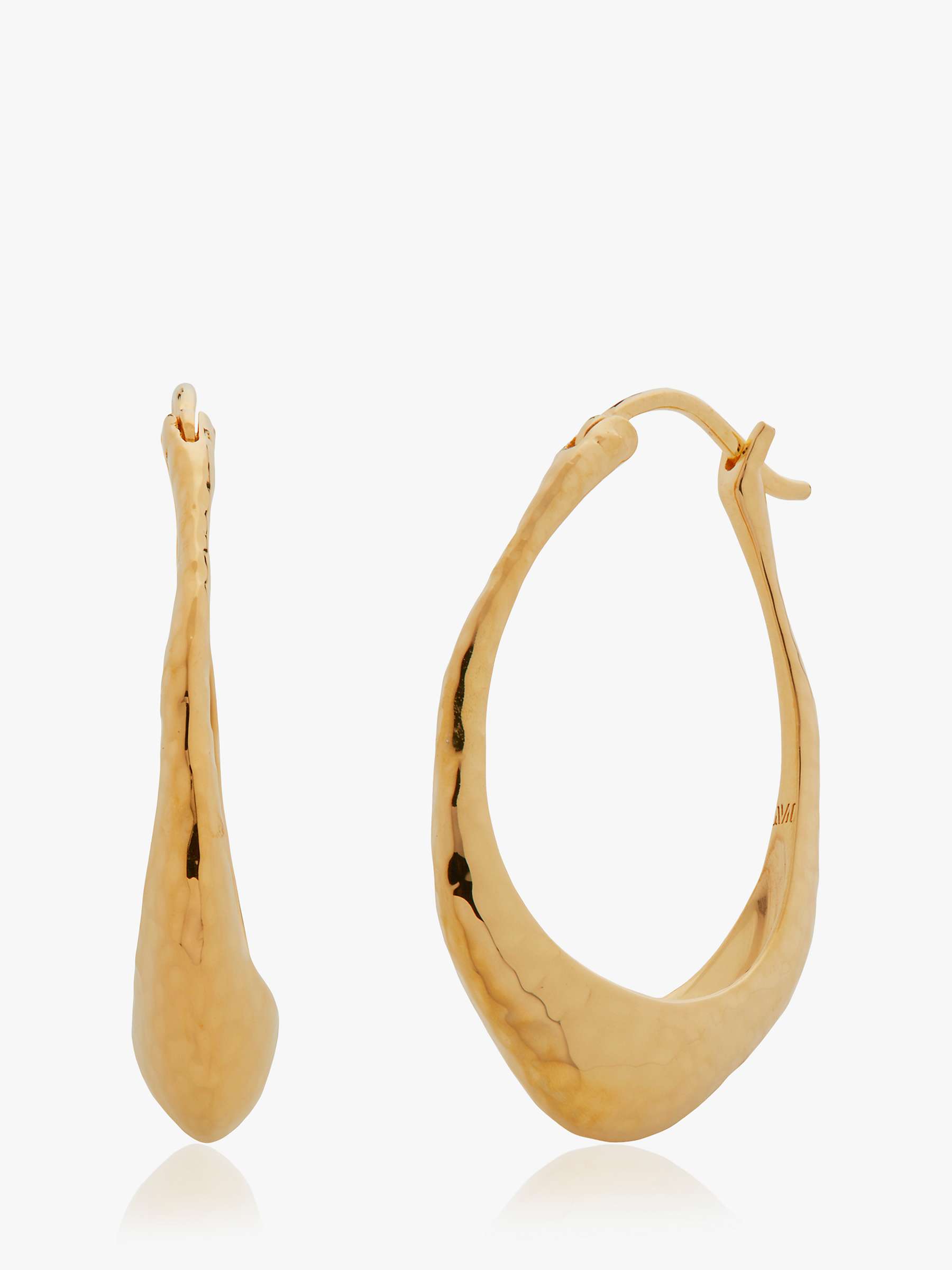 Buy Monica Vinader Deia Slim Hoop Earrings, Gold Online at johnlewis.com