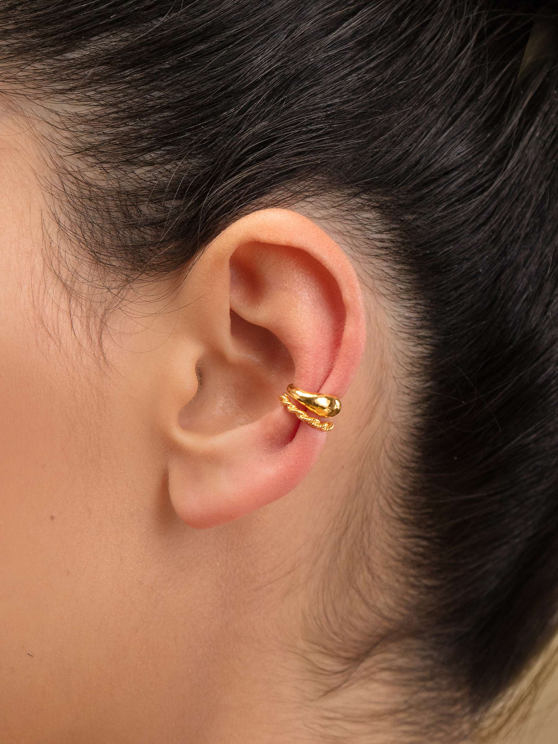 Buy Monica Vinader Deia Single Ear Cuff, Gold Online at johnlewis.com