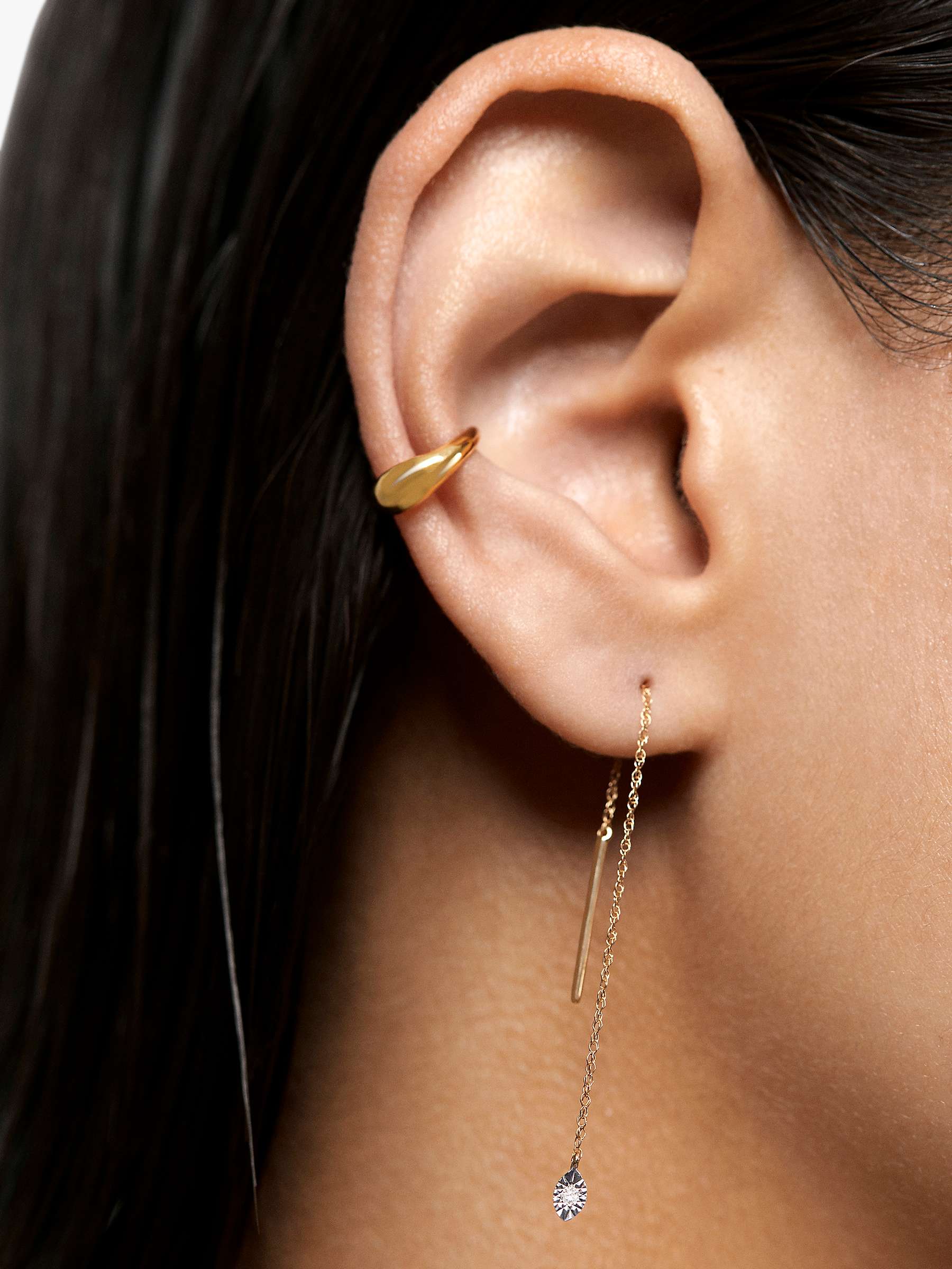 Buy Monica Vinader Deia Single Ear Cuff, Gold Online at johnlewis.com