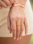 Monica Vinader Skinny Multi Stone Ring, Gold