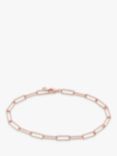 Monica Vinader Alta Textured Chain Bracelet, Rose Gold