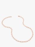 Monica Vinader Alta Textured Chain Necklace, Rose Gold