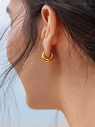 Monica Vinader Deia Huggie Hoop Earrings, Gold