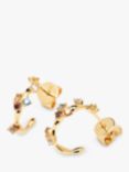 PDPAOLA Cubic Zirconia Hoop Earrings, Gold/Multi