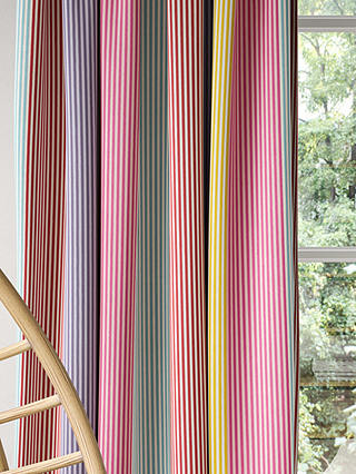 Harlequin Funfair Stripe Furnishing Fabric, Grape/Cherry