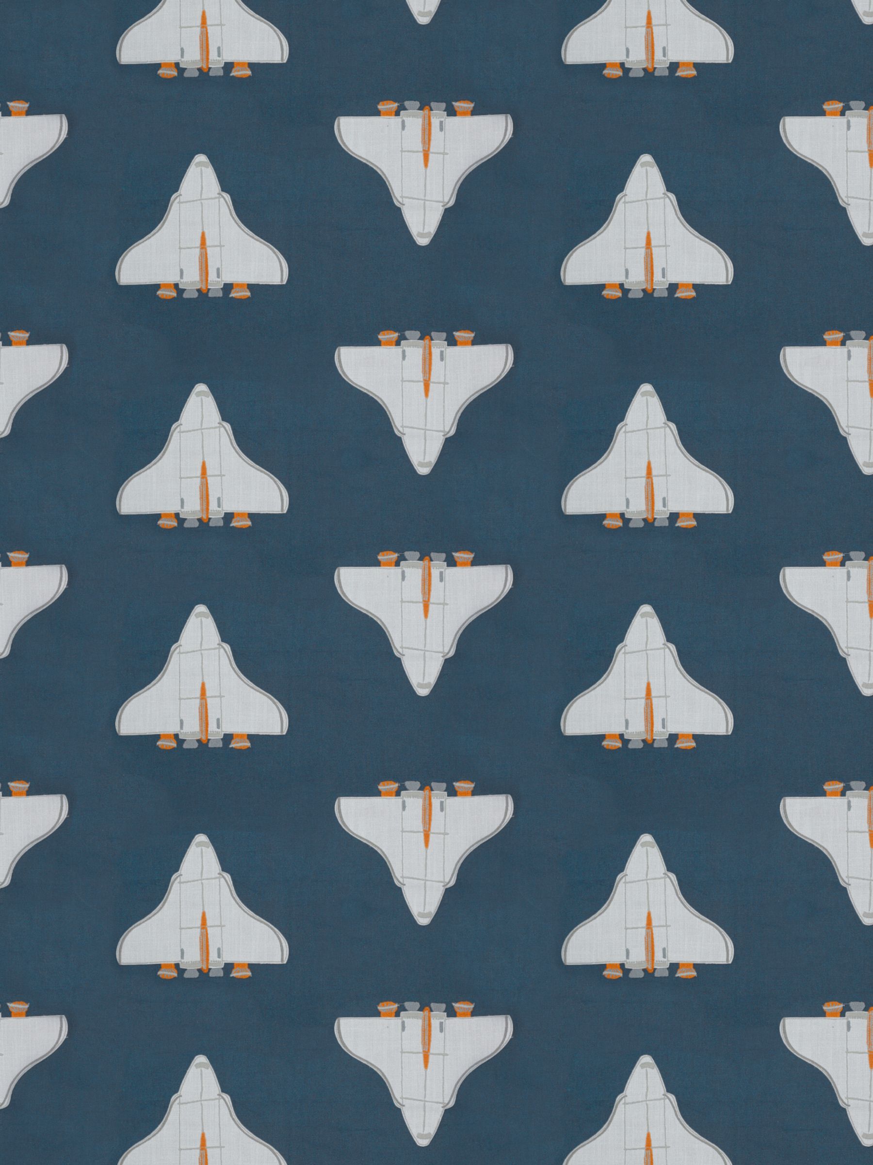 Harlequin Space Shuttle Furnishing Fabric, Apricot/Navy
