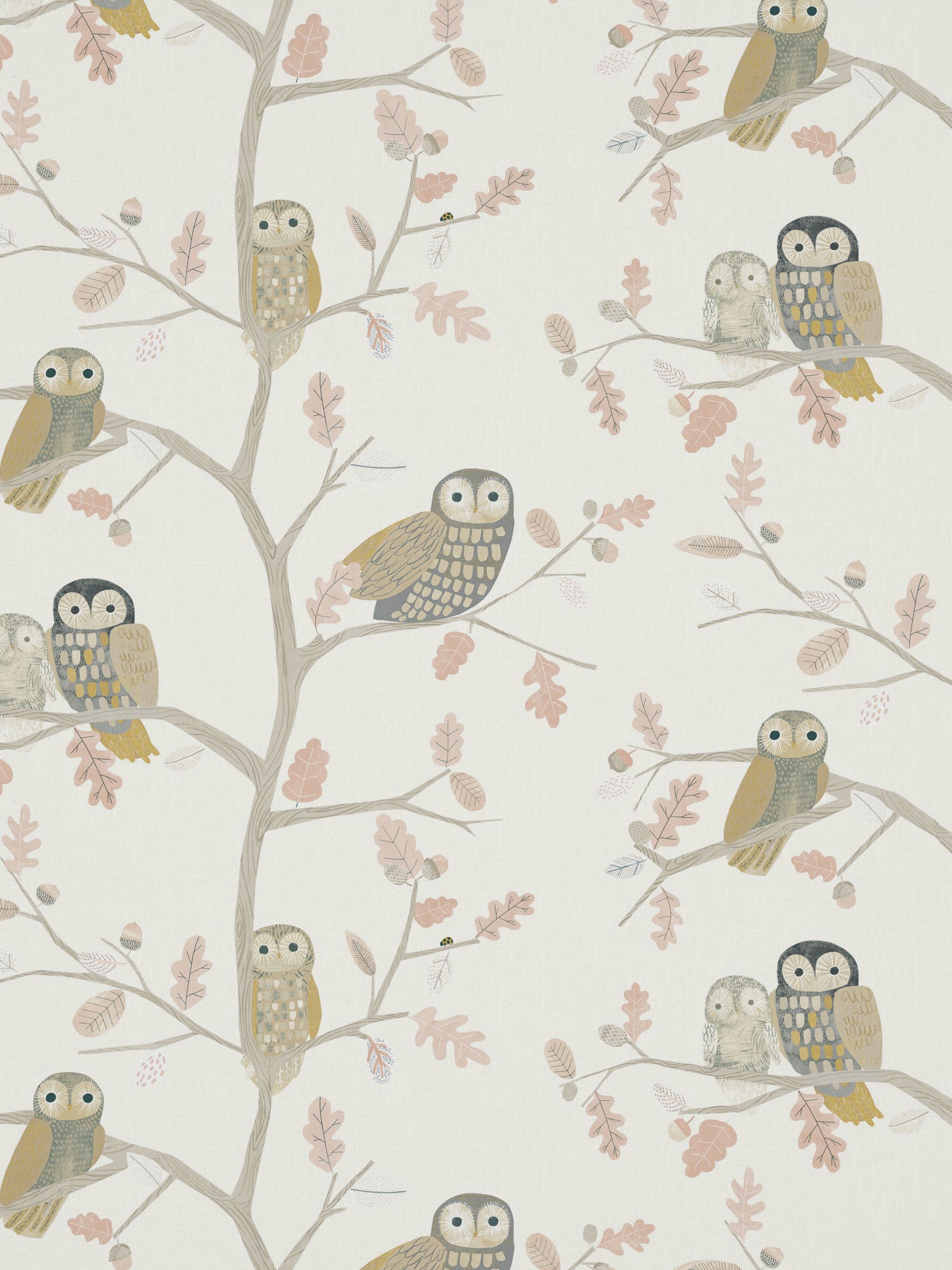 Harlequin Little Owls Furnishing Fabric, Powder