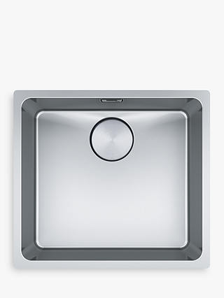 Franke Mythos MYX110-45 Single Bowl Undermounted Kitchen Sink, Stainless Steel