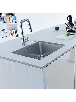 Franke Mythos MYX110-45 Single Bowl Undermounted Kitchen Sink, Stainless Steel